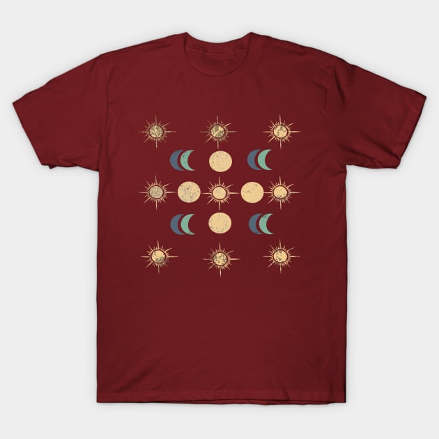 Sun and Moon Bohemian T-Shirt by Meiyorrr